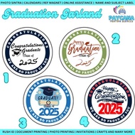 Graduation Garland Header or Logo Only No Ribbon High Quality Print Affordable Customized Project