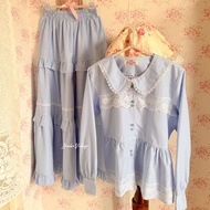 Himeka Vintage | Alida One Set | Raya set - Cottagecore Blouse - Cottagecore Skirt - Vintage Blouse 