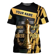 3D Print Personalized Chess Graphic TShirt For Men Women Summer Short Sleeve Funny Tee Tops Streetwe