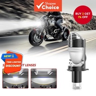 H4 Projector Lens LED Headlight Motorcycle 10000LM 55.3W Plug&Play Turbo Fan Lamp High Low Beam Wire