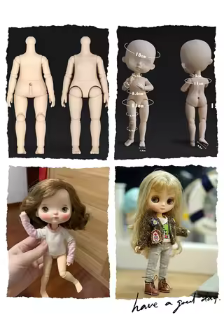 BJD Customize Jointed body dolls Middle blyth holal rubber Monst dolls body 17.5CM high