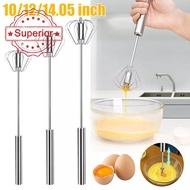 Stainless Egg Beater Semi-automatic Rotating Egg Tools Whisk Mixer Tools Baking Stiring Kitchen F9i4