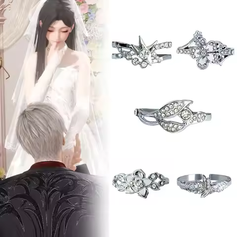 Game Love And Deepspace Rafayel Xavier Zayne Cosplay Ring Adjustable Opening Wedding Rings Couple Je