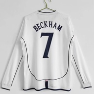 1996 1998 2002 World Cup Eng Land Long Sleeve Home Retro Jersey David Beckham Owen Cole Football Shi