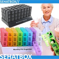 PREMIUM VITAMIN MEDICINE BOX AM PM 31 32 DAYS 31 32 DAYS (4 SETTINGS) PILL BOX MONTHLY 32 MONTHS PIL