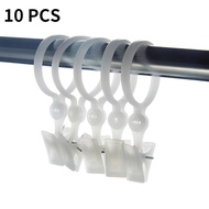 STM🔥QM 10pcs/set Curtain Clips Window Shower Curtain Rod Clip Rings Plastic Vintage Drapes Ring Hook Removable Clamps fo