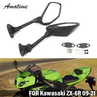 กระจกมองหลังสำหรับคาวาซากิ ZX-6R ZX6R 2009-2021 ZX กระจกมองหลังรถมอเตอร์ไซค์6R ป้องกันอาการวิงเวียนศ