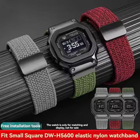 Modified Outdoor Elastic nylon watchband +watchcase suit For Casio DW-H5600 DWH5600 Series 40th Anni