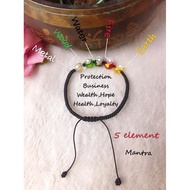 5 element string bracelet for all
