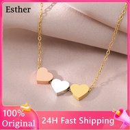 Stainless Steel Necklaces New Trend Sweet heart Necklace for Women Fine Chain Necklaces 18k gold pawnable necklace Silver necklace necklaces aesthetic Charms necklace gold pawnable Women Fashion Pendants