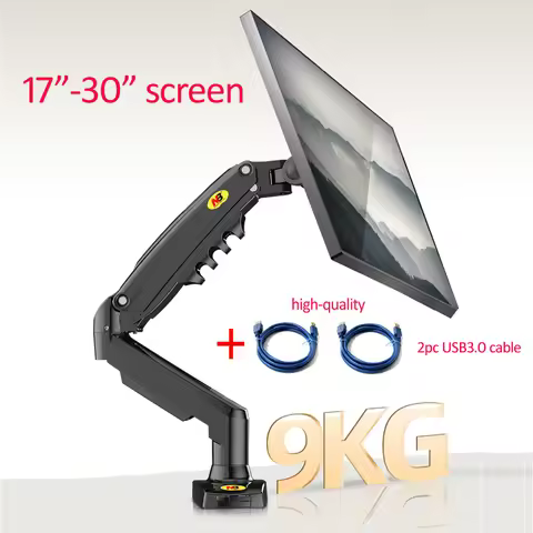 NEW NB F80 Desktop17-27" LCD LED Monitor Holder Arm Gas Spring Full Motion Gas Strut Flexi TV Mount 