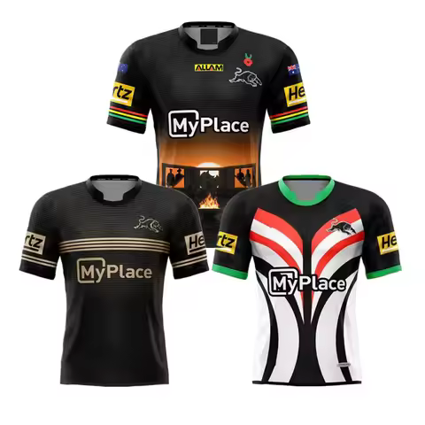 2025 PENRITH PANTHERS Men's ANZAC/Alternate/Warm Up Rugby Jersey Size: S-5XL