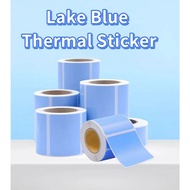Lake Blue Thermal barcode Sticker Paper For Xprinter Thermal Printer Waybill Sticker Marklife Phomem