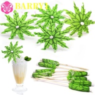 BARRY1 Cocktail Skewer Decorative Barbeque Disposable Coconut Palm Tree Cocktail Snacks Paper Umbrel