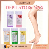 150g 5-Flavor Water-Soluble Roll-On Depilatory Wax Cartridge - Refillable Hair Removal Cream Wax for