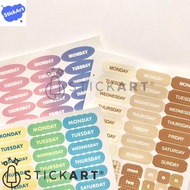 [STICKART] Month and weekly sticker sheet/ Month day sticker/ journal decoration sticker PREMIUM MAT