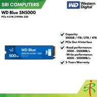 Western Digital Blue SN5000 PCIE 4.0 M.2 NVMe SSD [5-YEARS WARRANTY]