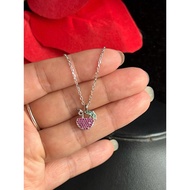 Ready-to-remove necklace made of 925 silver and tiffan... metal plate length 41 + 4 cm, full stone f