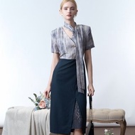 【MEDUSA】都會渲染正裝長洋裝(附領巾)(M-XL) | 上班穿搭 OL洋裝