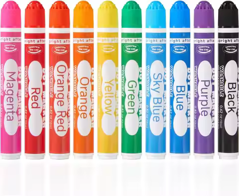 10 Colors Washable Dot Markers for Toddlers, Bingo Daubers, Non Toxic Water-Based