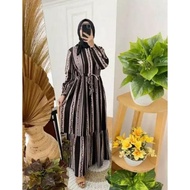 GAMIS/ DRESS MALIKA SALUR RAYON TWILL PREMIUM KEKINIAN TERMURAH