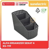 Maspion Alfa Organizer Rak Mini 4 Sekat Tempat Alat Tulis Kantor / ATK