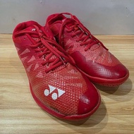 YONEX Badminton Sports Shoes Red Size US9 EU42 UK8.5 27 Cm. Second-Hand Non-Marking Floor Condition 