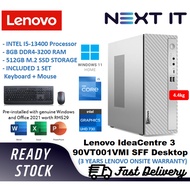 Lenovo IdeaCentre 3 07IAB7 90VT001VMI SFF Desktop PC Grey ( I5-13400, 8GB, 512GB SSD, Intel, W11, HS