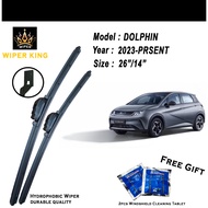 🔥WIPER KING🔥 BYD DOLPHIN (2023-PRESENT) WIPER KING HYDROPHOBIC TECHNOLOGY SILICONE WIPER BLADE