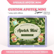 Custom Pharmacy Mini Super Box P3K Sticker Gift - Army Style