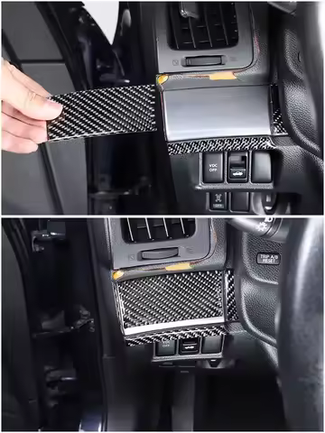 For Infiniti G25 G27 G37 2007-2013 Soft Carbon Fiber Car Dashboard Side Air Outlet Down Panel Trim S