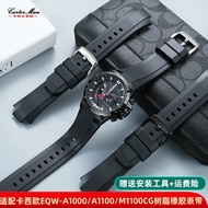 Suitable for Casio EQW-A1000/A1100/M1100CG Series Black Rubber Watch Strap Male
