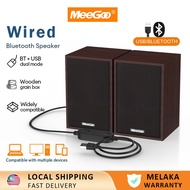 MeeGoo Bluetooth & Wired USB Audio Speaker with Wired Switch Desktop Speaker for PC and Laptop