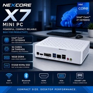 NEXCORE X7 Mini PC (13 Gen Core™ i7-13700HX) Ready stock, Small desktop