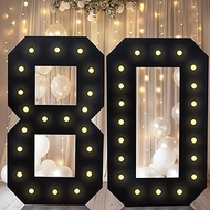 LOBOOM 4FT Marquee Light Up Numbers 80