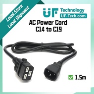 UFTECH C14 to C19 AC Power Cord Extension Cable 1.5m