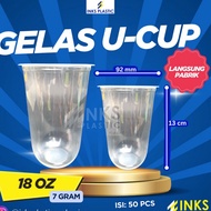 18 OZ PLASTIC CUPS U CUP OVAL THICK PREMIUM 18OZ