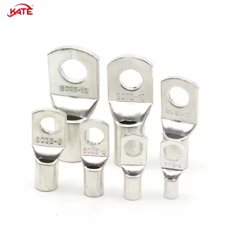 5/10PCS SC10 SC16 SC25 SC35 SC50 SC70 SC95 Terminal 10-95 MM² Cable Lugs Wire Connector Tinned Elect