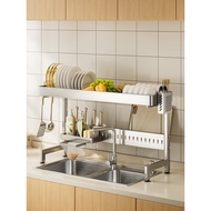 Stainless Steel Sink Shelf Retractable Dish Drain Rack Kitchen Dish Rack Above Dish Sink Dish Storag