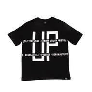 U.P RENOMA Logo Design Black T-shirt 100% COTTON