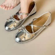 New Women's Mary Jane Comfortable Flat Bow Shoe Size 35-42