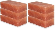 Himalayan Salt Bricks for Wall - Size 8x4x2 pack of 6 | Himalayan Pink Salt Bricks for Home | Salt Tiles for Home Improvement | Himalayan Salt Tiles.