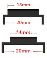 2Pcs อะแดปเตอร์พลาสติก18มม. ถึง20มม. อุปกรณ์เสริม14มม. ถึง20มม. อะแดปเตอร์สำหรับ Xiaomi Watch Band Connector สำหรับ Huami Watch 3 Verge ตัวเชื่อมต่อพลาสติก Quick Release Pins