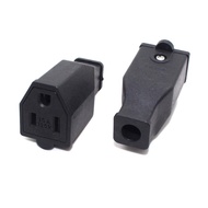 US American 3 Pins Industrial AC Electrical Power Rewireable Female Wire Socket Outlet Adapter Exten