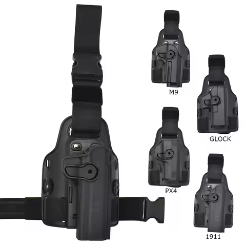 Hunting Drop Leg Holster Pistol Thigh Holster for GL 17 19,Beretta M9 92 96, Colt 1911, Beretta PX4