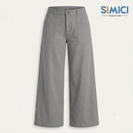 SIMICI Wide Leg Essential Pants High Waist Pocket Pants
