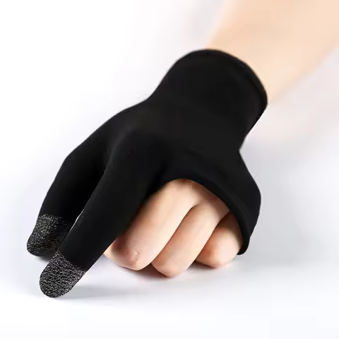1 Pair Palm Fingertip Gloves Anti-slip Gamer Gloves Sweatproof Mobile Phone Finger Sleeves Breathabl