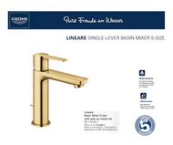 GROHE LINEAR Single Lever Basin Mixer Tap -S Size (Cool Sunrise)