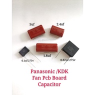 0.1 UF/0.82UF/1.8UF/2.4UF/5UF PANASONIC/KDK Ceiling Fan Pcb Board Capacitor(5pcs/set).