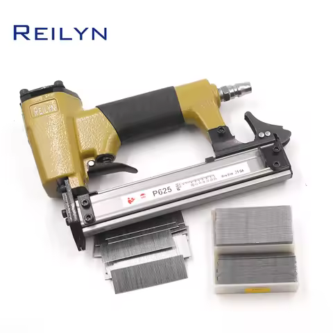Reilyn 23Ga Pneumatic Pin Nailer P625 Small Nail Gun for Baseboards 12-25mm Pneumatic Tools Air Nail